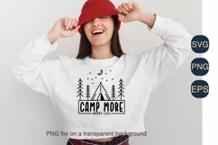 Camp More Worry Less SVG PNG Sublimation |Family Vacation Product Image 4