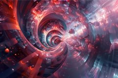Futuristic vortex tunnel with abstract lights Product Image 1