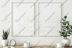 Poster Mockup, Modern 2 Frame Wall Art Mockup Photograph 28 Product Image 1