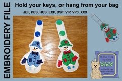 ITH Jolly Snowman Key Fob - Embroidery Design Product Image 2