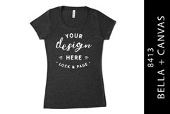 Charcoal Black Bella Canvas 8413 Ladies Triblend Mockup Product Image 1