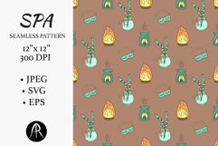 Relaxing Spa Day Seamless Pattern Digital Paper SVG Product Image 1
