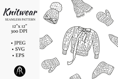 Cozy Knitwear Seamless Pattern Digital Paper SVG Product Image 1