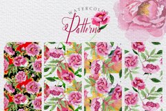 Pink Peonies Flavor of Love Watercolor png Product Image 2