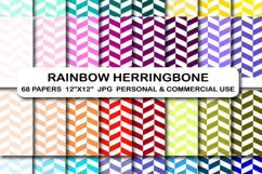 Herringbone digital paper, 68 Herringbone rainbow colors Product Image 1