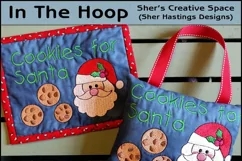 Cookies for Santa Mug Rug or Doorknob Hanger Pattern - Machine Embroidery Product Image 1
