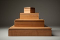 Wooden nesting boxes on neutral background Product Image 1