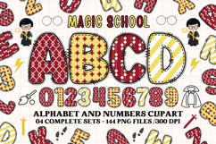Wizard Magic School Alphabet Clipart, wizard letters doodle Product Image 1