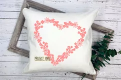 Floral heart paper cut design. SVG / DXF / EPS / PNG Product Image 2