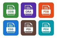 Set Of File Formats Icons Product Image 1