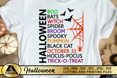 Halloween SVG PNG EPS DXF Halloween Word Art SVG Spooky SVG Product Image 1