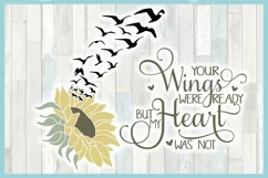 Your Wings Were Ready But My Heart Was Not Sunflower SVG Product Image 3