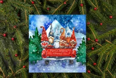 Christmas Gnomes. Christmas Card. Christmas Truck. Product Image 3