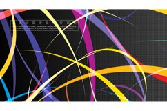 5 set Curved abstract design with the background concept Product Image 5