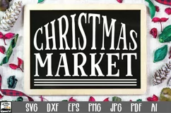 Christmas SVG Cut File - Christmas Market SVG File Product Image 1