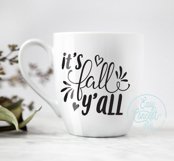 It's Fall Y'all, SVG - DXF - PNG - EPS - PDF Original Cut files Product Image 2