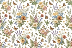 Watercolor Seamless Floral Pattern Mother's Day Product Image 1