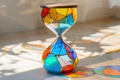 Stained Glass Hourglass Timer Background Wallpaper Product Image 1