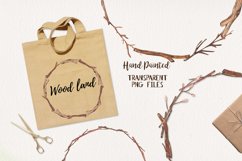 Twigs 8 Wreaths Watercolor Garlands Branches Wood Product Image 2