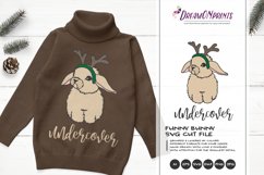 Undercover Bunny | Funny Christmas SVG File| Deer SVG Product Image 1
