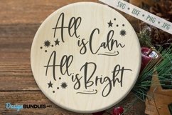 All IS Calm All Is Bright SVG | Silent Night Christmas SVG Product Image 1