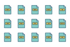 Set Of File Format Icons Product Image 1