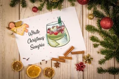 Christmas Cocktail Sublimation Design PNG, Sangria PNG Product Image 5