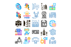 Diverse icons representing business lifestyle travel medicin Product Image 1