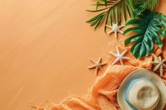 Flatlay photo, tropical holiday with copy space Product Image 1