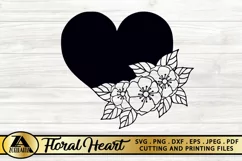 Flower Heart SVG PNG EPS DXF Flower SVG Floral Heart SVG Product Image 7