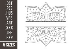 Split Redwork Mandala Embroidery, 5 sizes Product Image 1