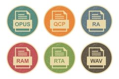 Set Of File Formats Icons Product Image 1