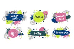 Speech text tropical party. Product Image 1