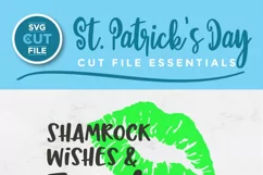 Shamrock wishes and irish kisses svg-a St. Patricks Day svg Product Image 2