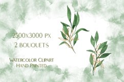 Watercolor Foliage Frames Clipart Product Image 4