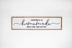 Kitchen Farmhouse Sign SVG - Happiness Is Homemade With Love Product Image 1