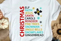 Christmas SVG PNG EPS DXF Christmas Word Art SVG Cut file Product Image 4
