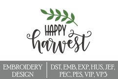 Happy Harvest Machine Embroidery Design Product Image 1