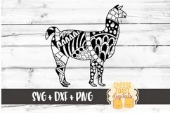 Llama - Zen Doodle Art - Animal SVG PNG DXF Files Product Image 2