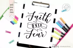 Faith over Fear SVG DXF PNG EPS Product Image 6
