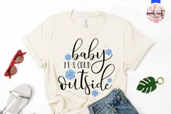 Baby it's cold outside - Christmas SVG EPS DXF PNG Product Image 2