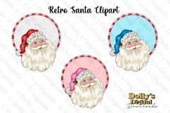 Retro Santa Faces Christmas Clipart Bundle Product Image 3
