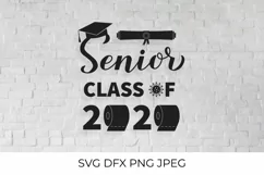 Senior Class of 2020 lettering with toilet paper SVG Product Image 1
