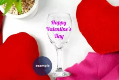Wine Glass Stemmed mockup Valentine's Day PSD JPG Full Wrap Product Image 3