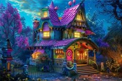 Enchanted fantasy cottage at twilight Product Image 1