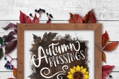 Autumn blessings watercolor sublimation design Product Image 2