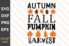 Autumn Fall Pumpkin Harvest SVG Product Image 1