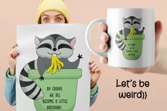 Cute Raccoon. Sublimation Design for t-shirts.PNG Product Image 2