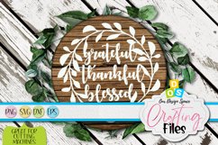 Grateful, Thankful, Blessed SVG, DXF, EPS and PNG file Product Image 1