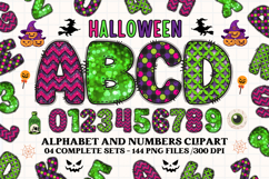 Halloween Alphabet png clipart, halloween letters doodle Product Image 1